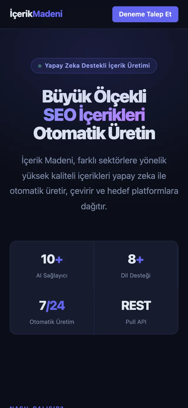 İçerik Madeni — screens and visuals