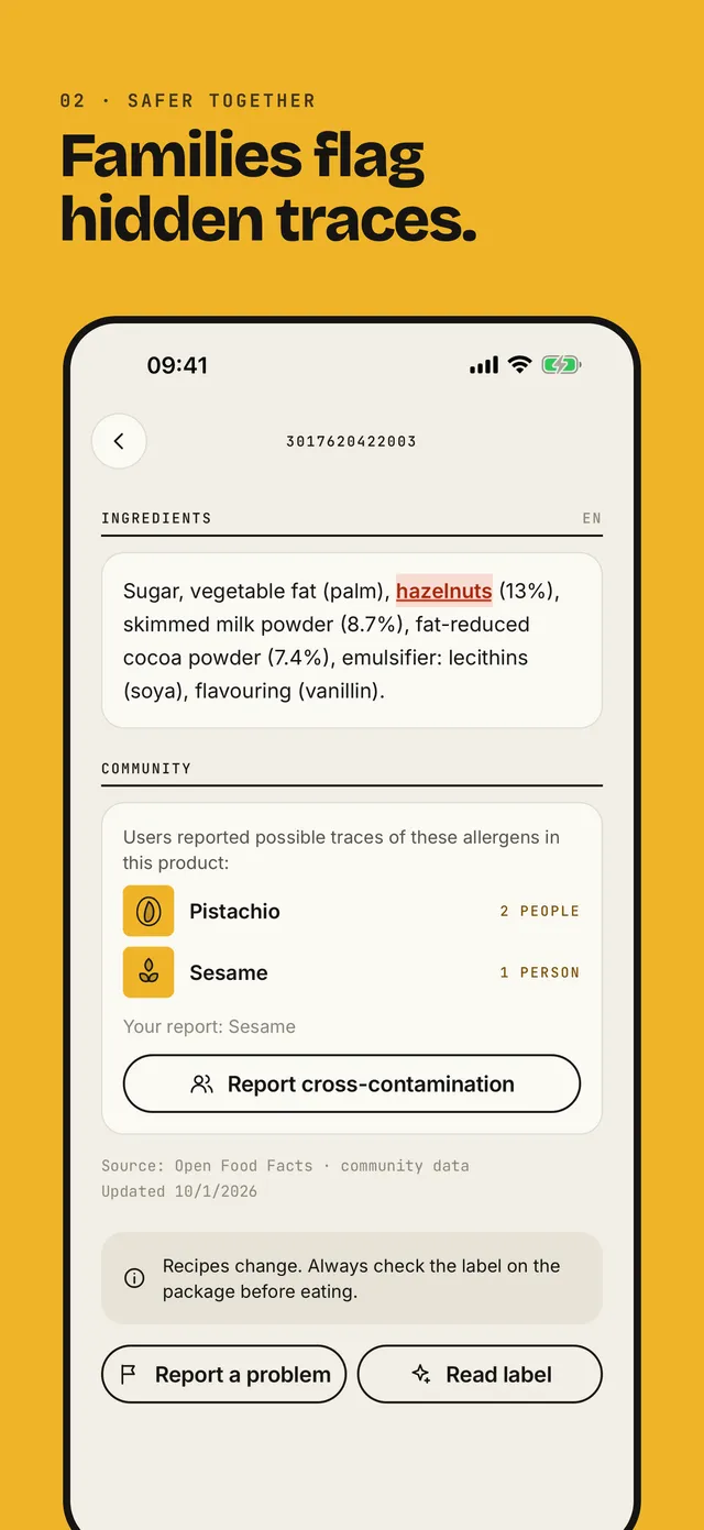 SafeFood Hub — screens and visuals
