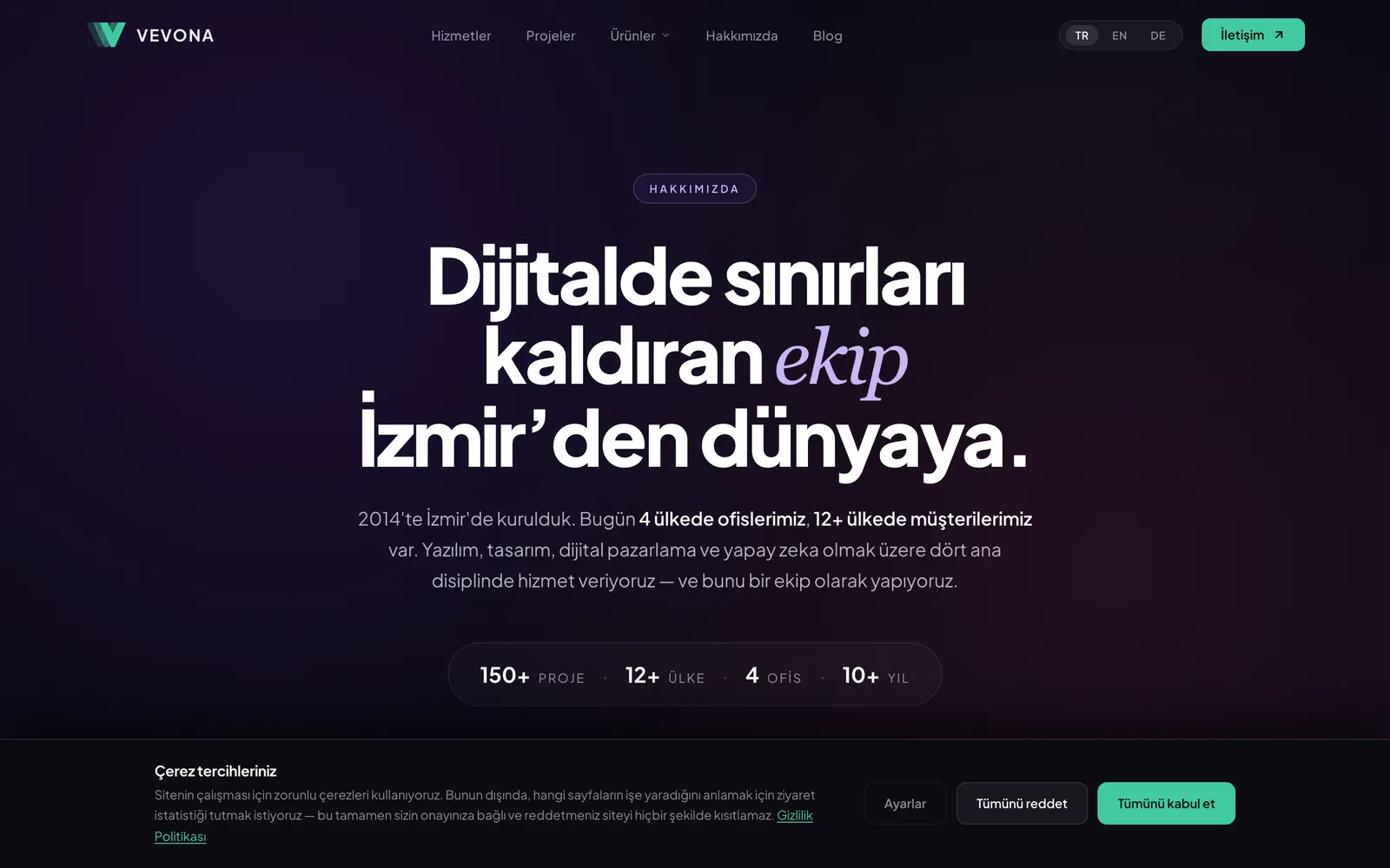 Vevona — screens and visuals