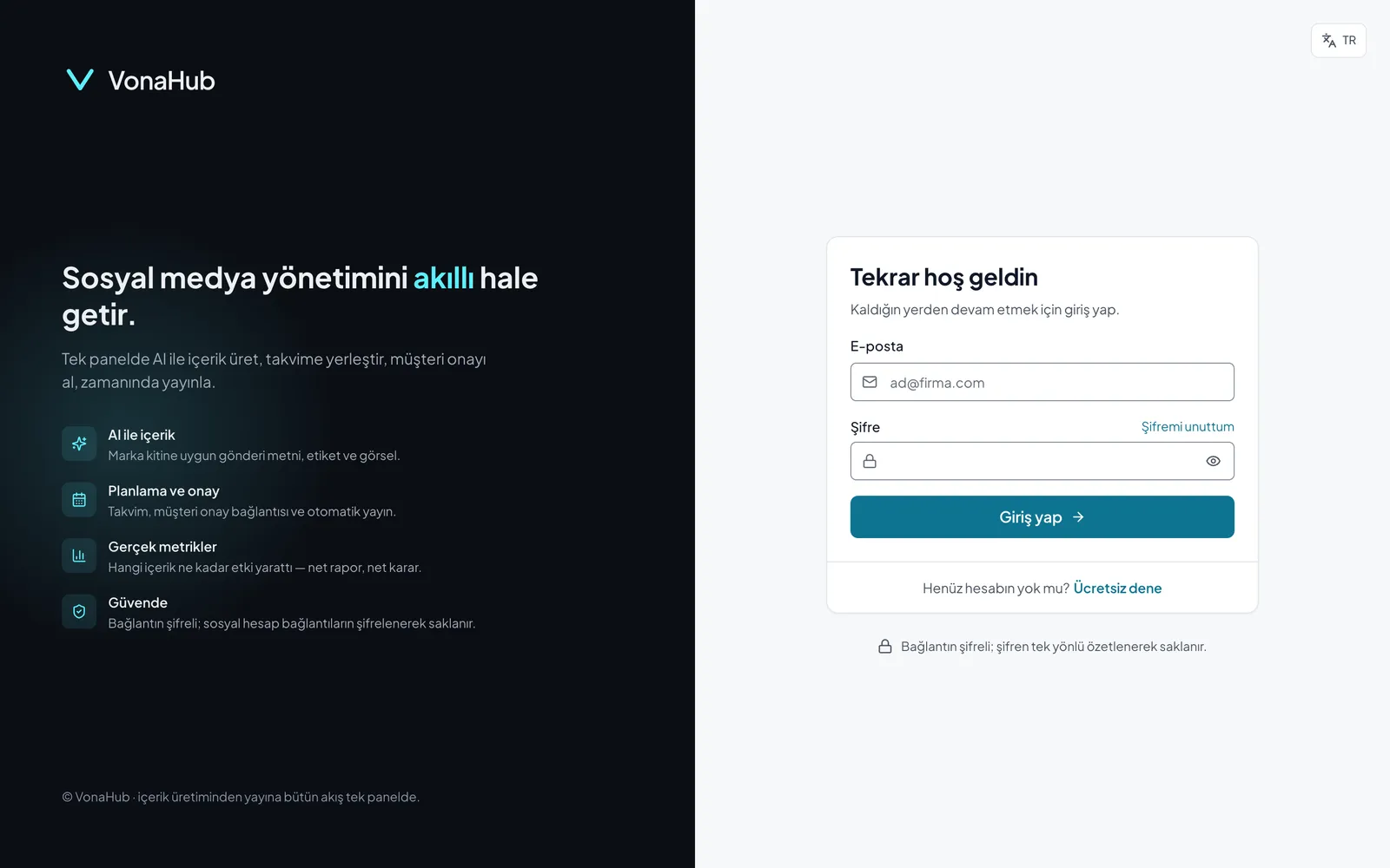 VonaHub — screens and visuals
